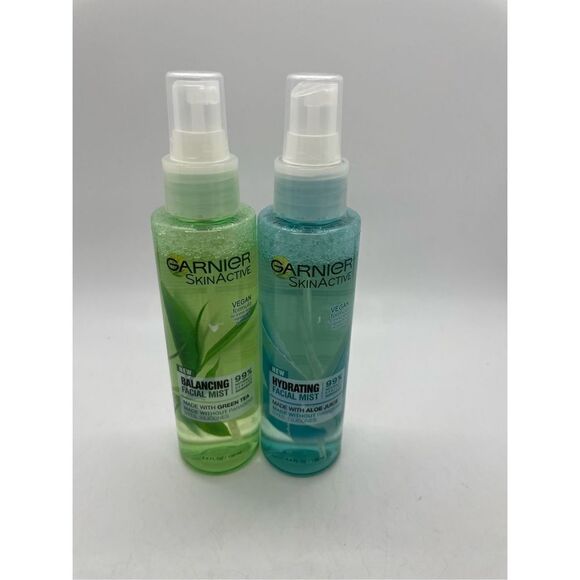 2 Pack Garnier SkinActive FACIAL MIST 4.4oz Balancing 1 GreenT & 1 Hydrating Alo - Picture 7 of 7